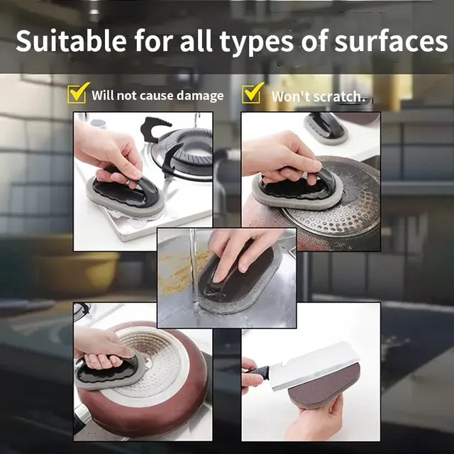 Technologie noire de nettoyage de cuisine! Brosse éponge… – vue 2