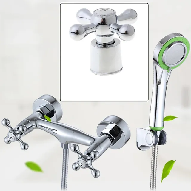 Poignée croix laiton chromé finition miroir style rétro… – vue 5
