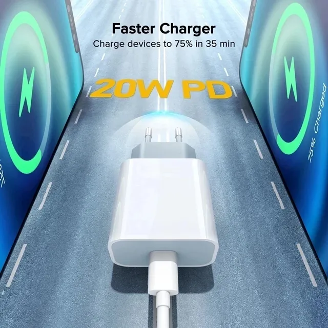Chargeur PD 20W Charge rapide USB C chargeur pour iPhone… – vue 5
