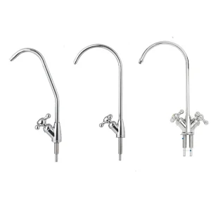 Robinet d&rsquo;eau de cuisine chromé 1/4 « , robinet à osmose inverse à connexion rapide pour purificateur d&rsquo;eau potable, accessoires de filtre