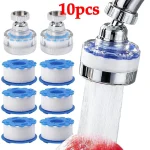 Kit de purificateur de sortie d&rsquo;eau, filtre de robinet universel pour pomme de douche de salle de bains d&rsquo;eau dure, filtre de remplacement pour enlever le chlore, 10 à 1 pièces