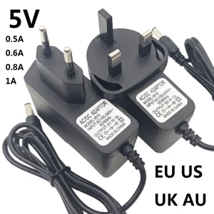 Alimentation 5v 5v 0,5a 0,8a 0,6a 1A, adaptateur 5 volts au royaume-uni 5v 0,8a, transformateur 5v 0,5a 500ma 600ma 800ma, prise ue us
