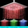 Pommeau douche pluie carré acier inox noir mat LED… – vue 2
