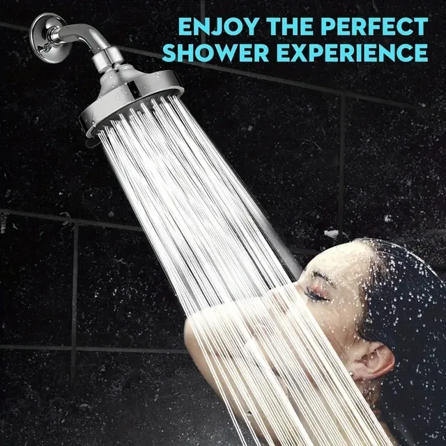 Pommeau douche rond quatre pouces cinq modes ABS noir… – vue 6