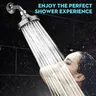 Pommeau douche rond quatre pouces cinq modes ABS noir… – vue 6