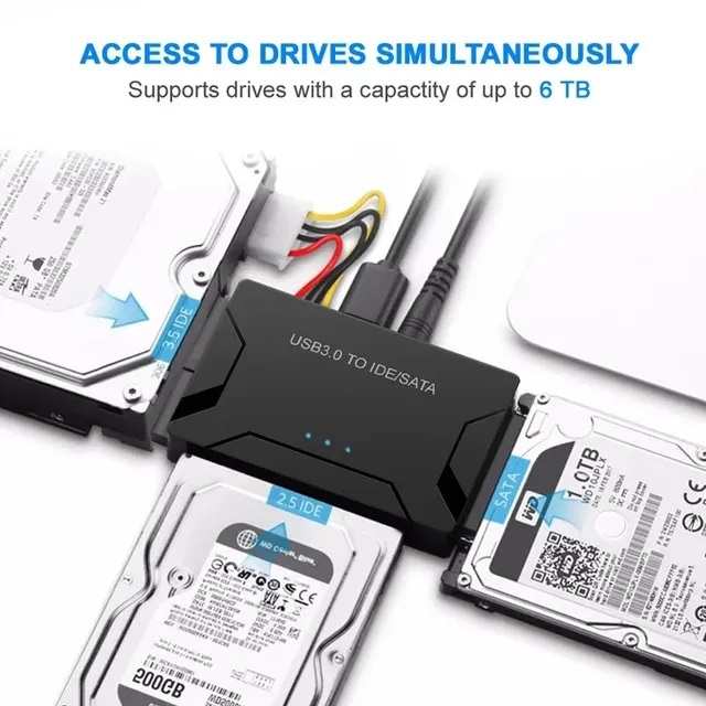 Adaptateur de disque dur USB 3.0 vers SATA IDE – vue 2