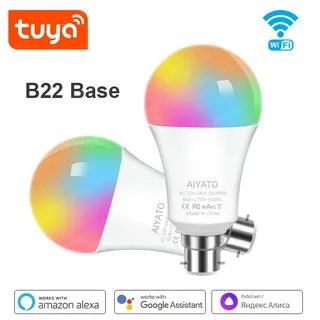 B22 Base UK TUYA Wifi ampoule intelligente lampes Bluetooth Led RGB…