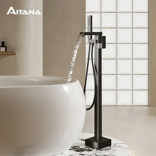 AITANA-Salle de bain sur pied en laiton noir