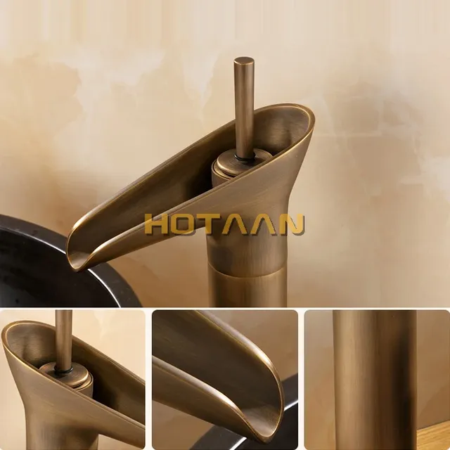 Mitigeur monocommande lavabo vasque bec cascade laiton… – vue 4