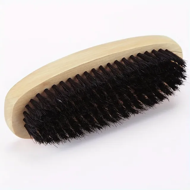 Brosse ovale poils porc noir monture bois ergonomique… – vue 2