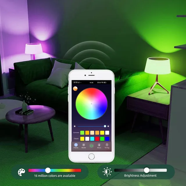 Ampoule intelligente RGB E27 E14 GU10 Wifi – vue 3