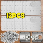 Kit de plaque de réparation de charnière d&rsquo;armoire en acier inoxydable, plaque de montage de charnière de porte avec trou pour meubles de placard de cuisine à domicile