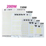 Lampe à LED 220v 2835 smd, entrée de lumière intelligente IC, 10W 20W 30W 50W 100W 150W 200W pour projecteur extérieur, matrice blanche froide