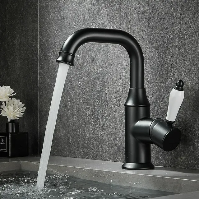 Robinet de lavabo robinet de salle de bains en or brossé – vue 5