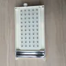 Pommeau douche rectangulaire plastique ivoire mat pluie… – vue 4