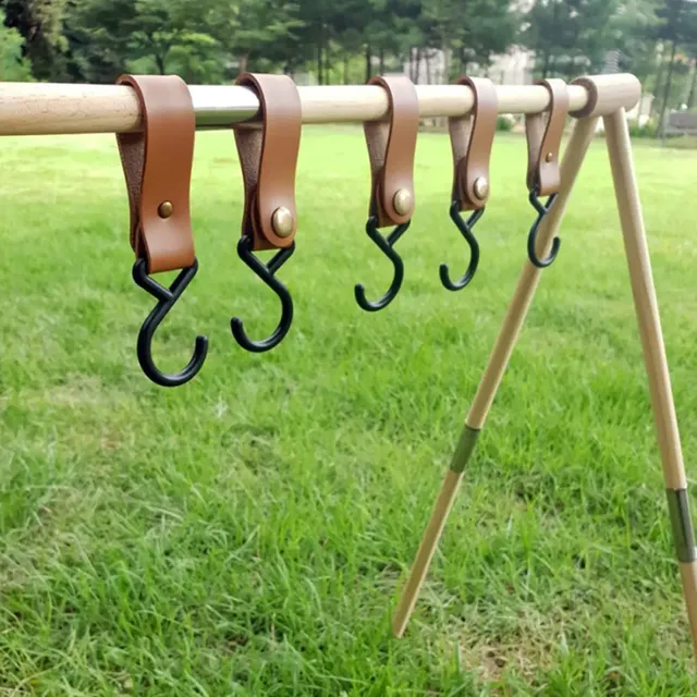 6 pièces à la main en cuir armoire porte poignée tire… – vue 4