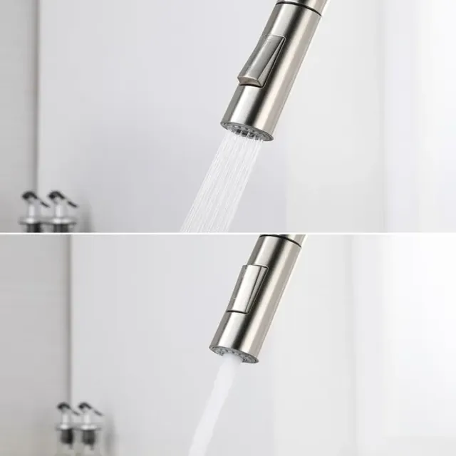 Robinet extractible de cuisine noir – vue 4