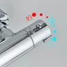Robinet de baignoire thermostatique chromé mural – vue 5