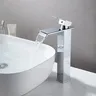 Cascade noire robinet chaud et froid lavabo comptoir… – vue 6