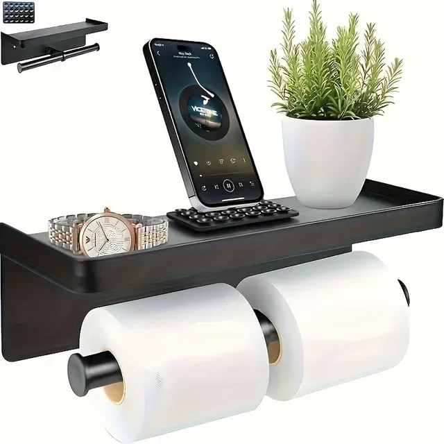 Porte-papier toilette Salle de bain Support mural Papier… – vue 2
