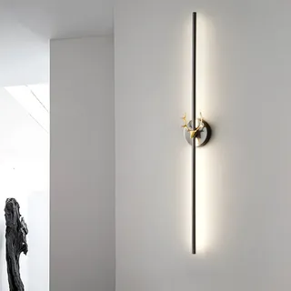 Plafonnier LED en cuivre véritable noir