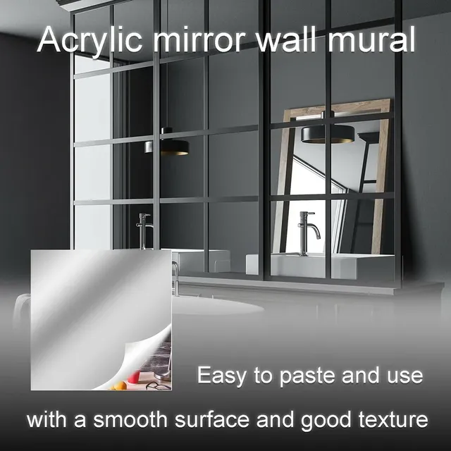 Miroir décoratif autocollants ornement autocollant mural… – vue 2