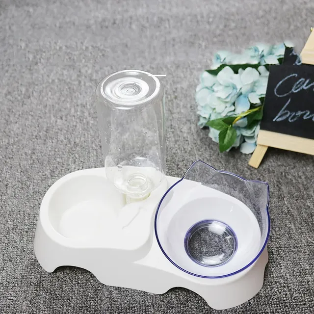 Bol chat surélevé incliné plastique transparent tête… – vue 3