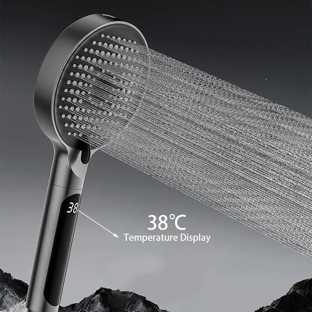 Pommeau de douche numérique LED moderne – vue 2