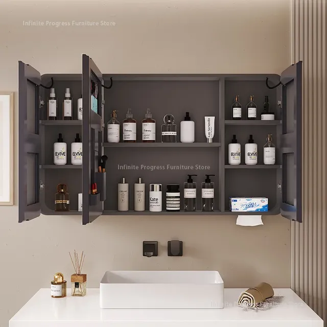 Armoire à miroir de salle de bain intelligente en forme… – vue 2