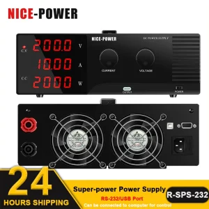 Alimentation de laboratoire super puissante, tension de commutation réglable, source DC programmable pour les tests, Sotchi, 2000W, 200V, 10A, 300V, 5A