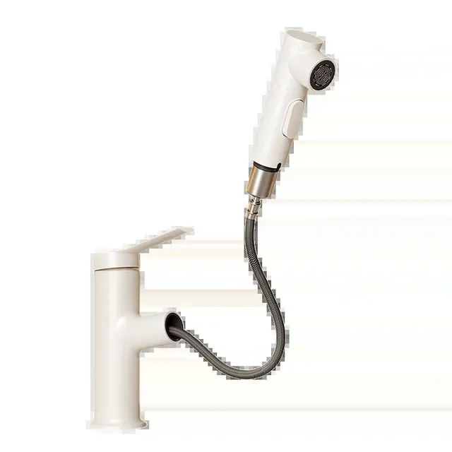 Mitigeur lavabo monocommande laiton brossé blanc mat… – vue 7