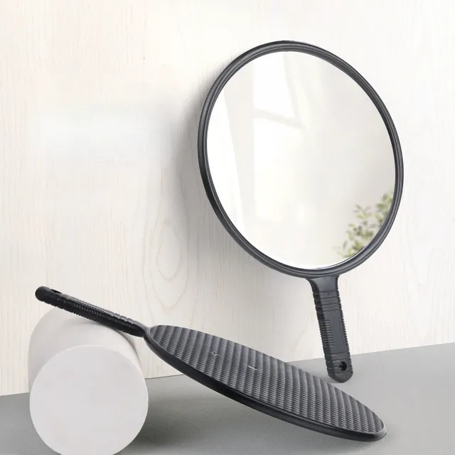 Grand miroir main rond verre haute brillance cadre… – vue 3