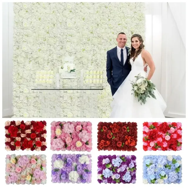 Panneaux muraux de fleurs artificielles faits à la main – vue 3