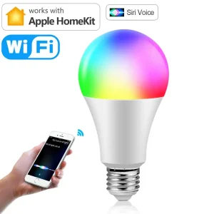 MFi certifié Homekit LED ampoule WiFi intelligente Siri voix APP contrôle RGBCW lampe de nuit pour Apple HomeKit App Alexa Google Home
