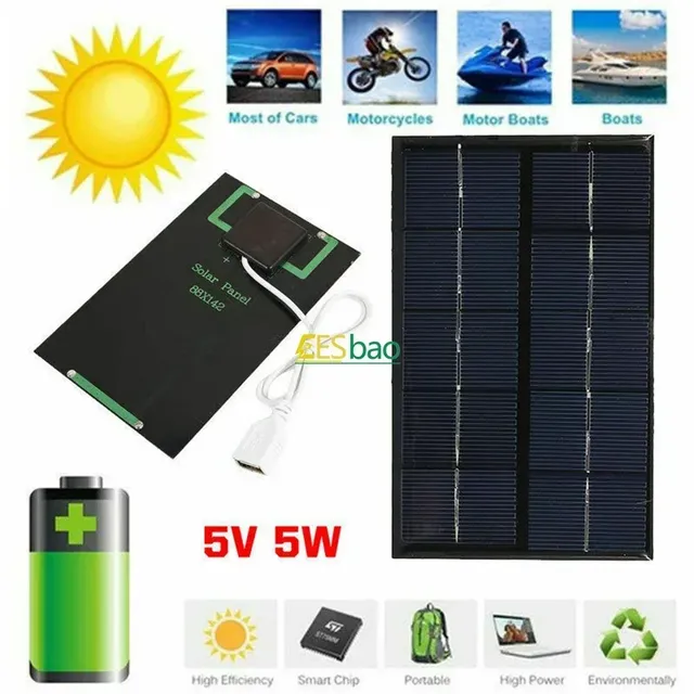 Panneau solaire USB étanche – vue 2