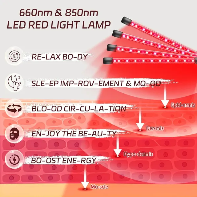 Corps complet visage proche infrarouge lumière Led rouge… – vue 2