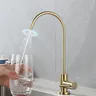Robinet mitigeur cuisine inoxydable acier doré brossé… – vue 2