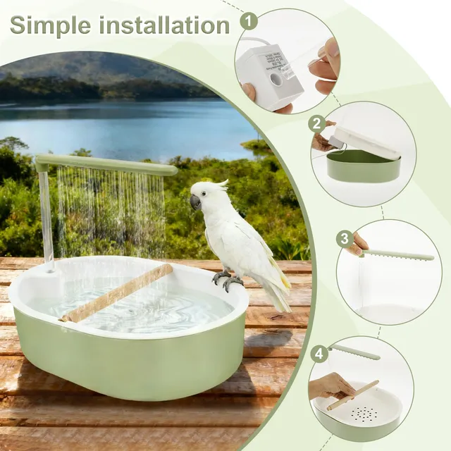 Baignoire de douche pour oiseaux – vue 2