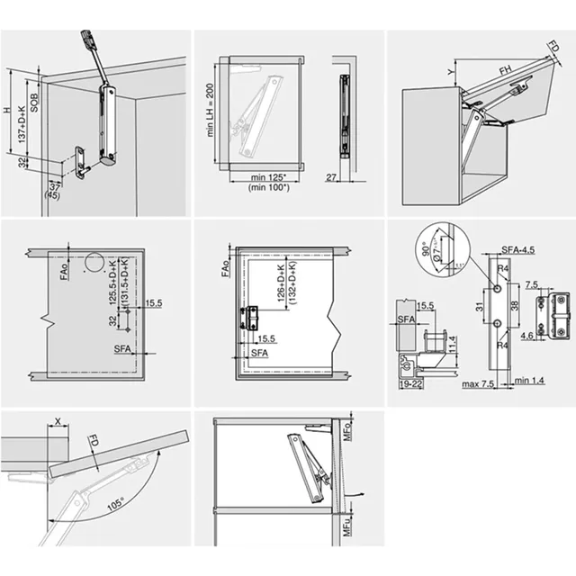 Charnière d'armoire hydraulique robuste – vue 6