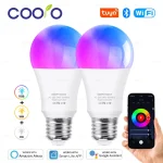 Tuya – ampoule intelligente WiFi/Bluetooth E27 RGB + C + W, AC 220V, fonctionne avec Alexa Google Assisatnt Smart Life