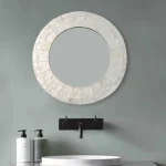 Miroirs décoratifs muraux suspendus, en verre, pour salon, chambre à coucher, salle de bains, esthétique, maquillage, décor de chambre