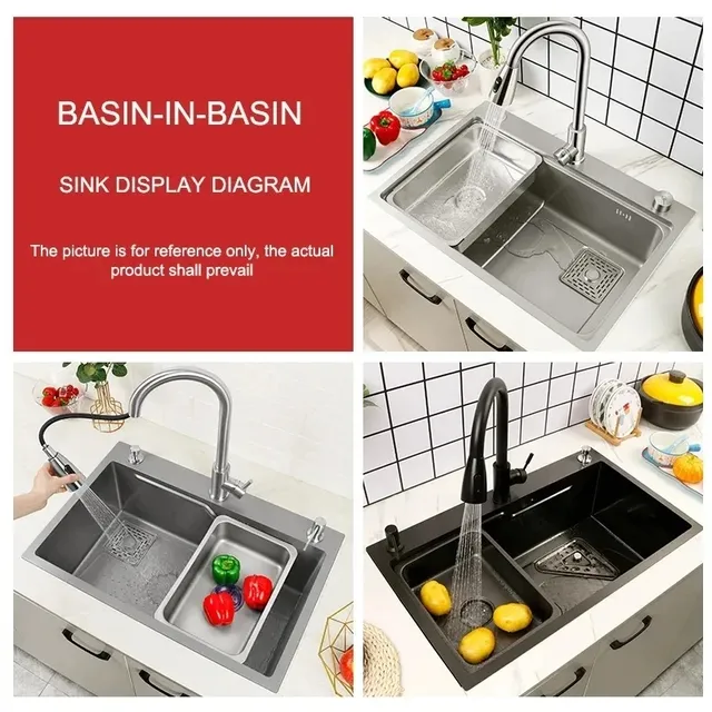 Bassin en acier inoxydable Portable Camping en plein air… – vue 6