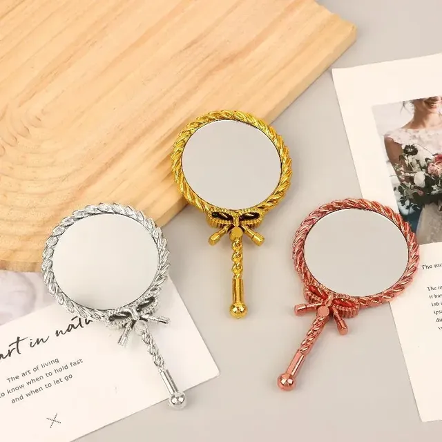 Miroir de maquillage à main rond miroir cosmétique… – vue 4