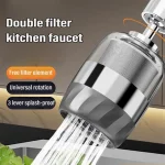 Purificateur d&rsquo;eau du robinet, filtre à eau pour évier, robinet de cuisine, percolateur lavable en acier inoxydable, Filtration domestique, Spray purifiant