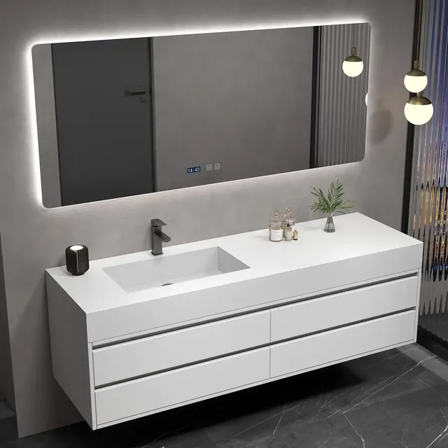 Armoire de salle de bain grise – vue 3