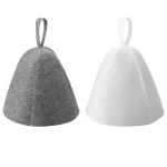 Chapeau de Sauna Anti-chaleur, bonnet de douche en feutre de laine épais, Turban pour cheveux, séchage rapide des serviettes, accessoires de salle de bains