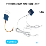 Interrupteur à capteur tactile 5-24V, contrôle de balayage manuel, pénétration 5CM bois/verre/acrylique, 4 modes, Module de bricolage à intensité variable, lumière de placard