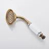 Pommeau douche main laiton massif antique noir mat doré… – vue 2