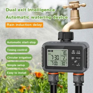 Minuterie d&rsquo;eau automatique à 1/2/3 sorties, système d&rsquo;arrosage intelligent, robinet d&rsquo;arrosage, programmateur de tuyau, minuterie pour jardin et extérieur