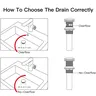 Évier de salle de bains Push Down Pop Up Drain en Nickel… – vue 6